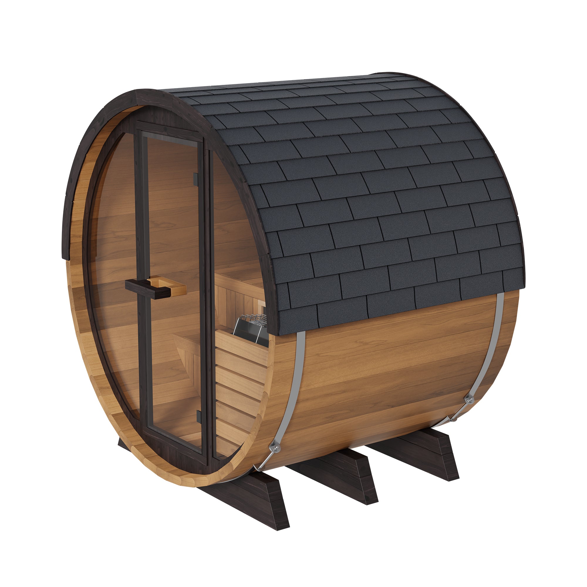 Finnmark FD-6 Cedar Combination Barrel Sauna (4-Person)