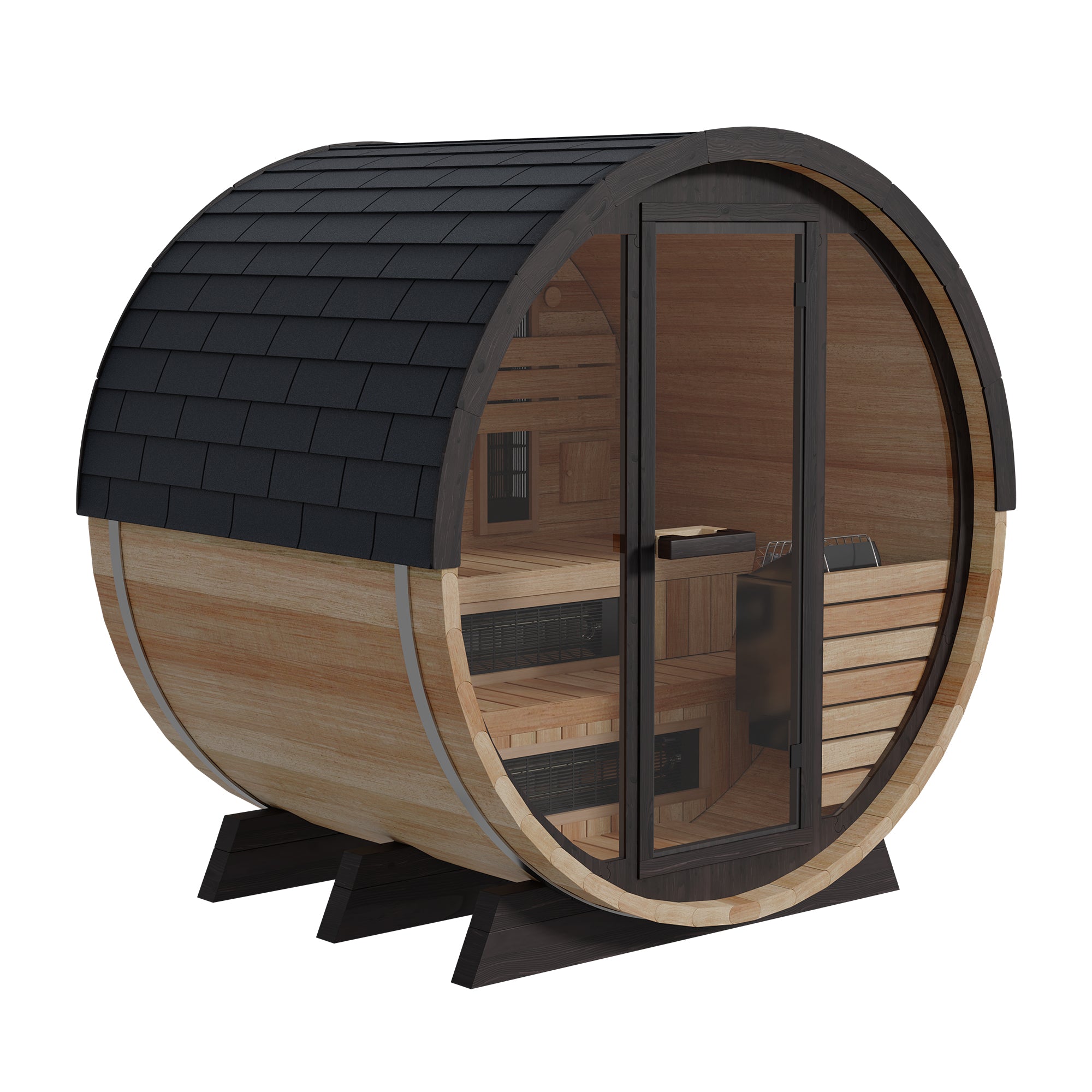 Finnmark FD-7 Thermo-Aspen Combination Barrel Sauna (4-Person)