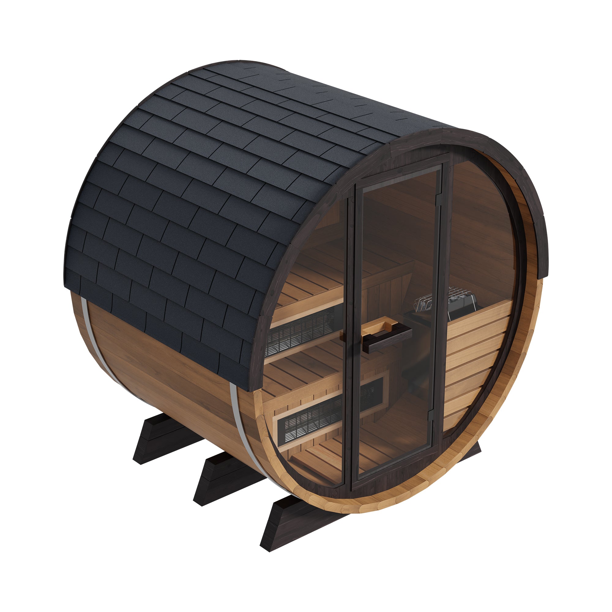 Finnmark FD-6 Cedar Combination Barrel Sauna (4-Person)