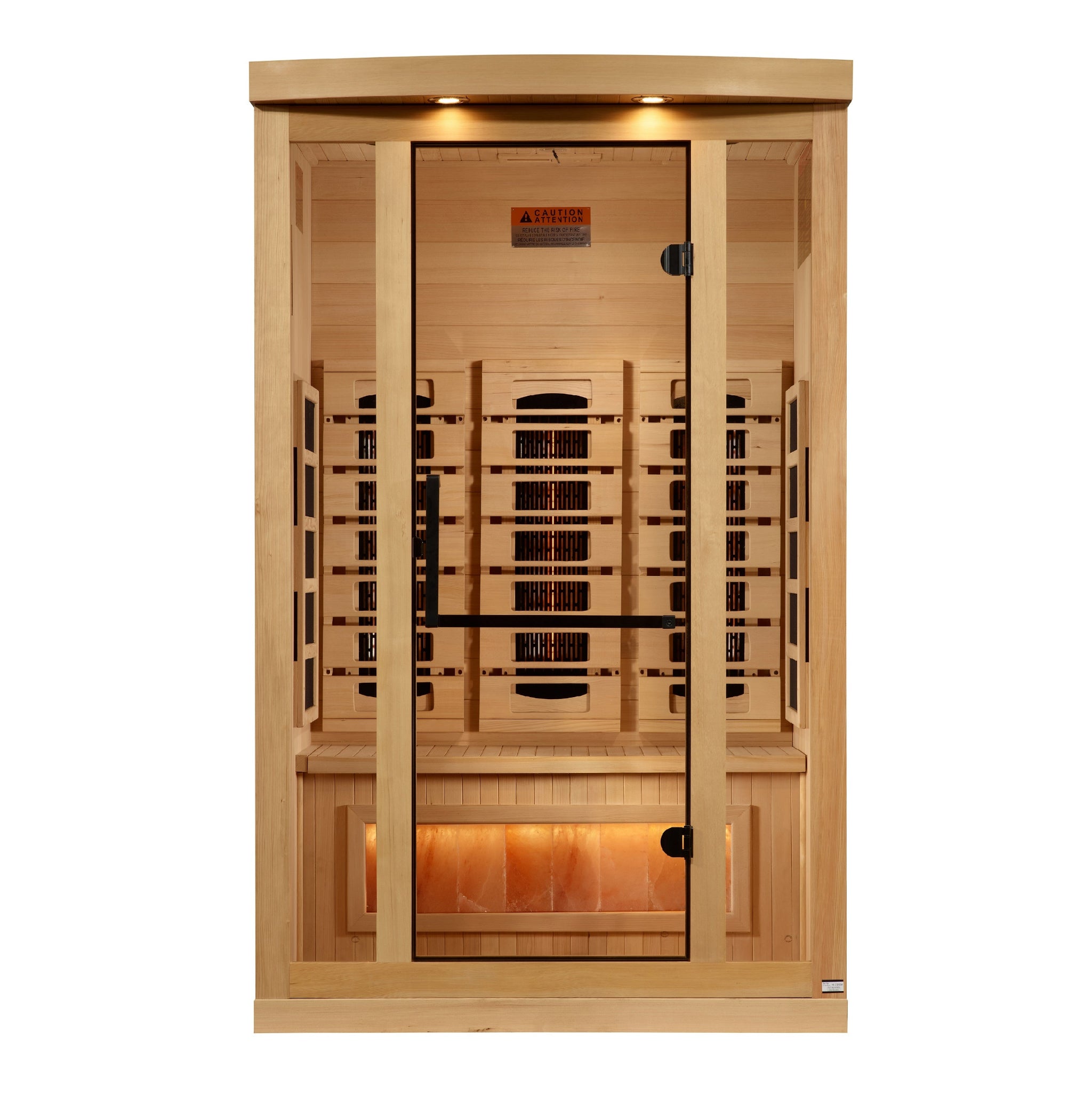 Golden Designs “Reserve Edition” 2 Person Full Spectrum Infrared Sauna w/ Himalayan Salt Bar (GDI-8020-03)