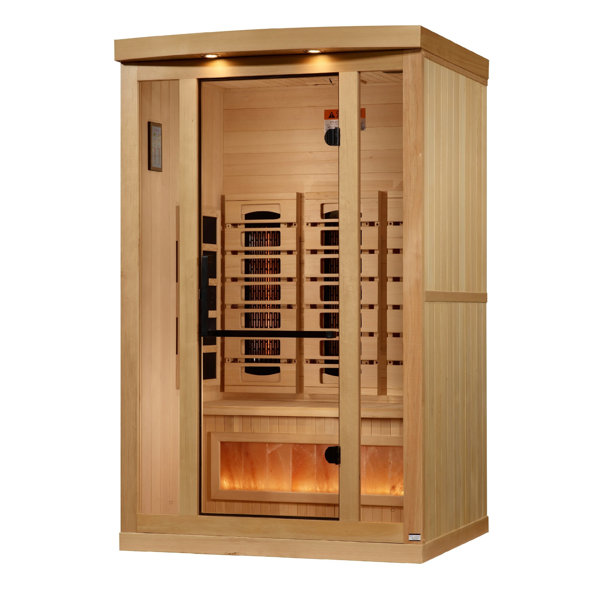 Golden Designs “Reserve Edition” 2 Person Full Spectrum Infrared Sauna w/ Himalayan Salt Bar (GDI-8020-03)