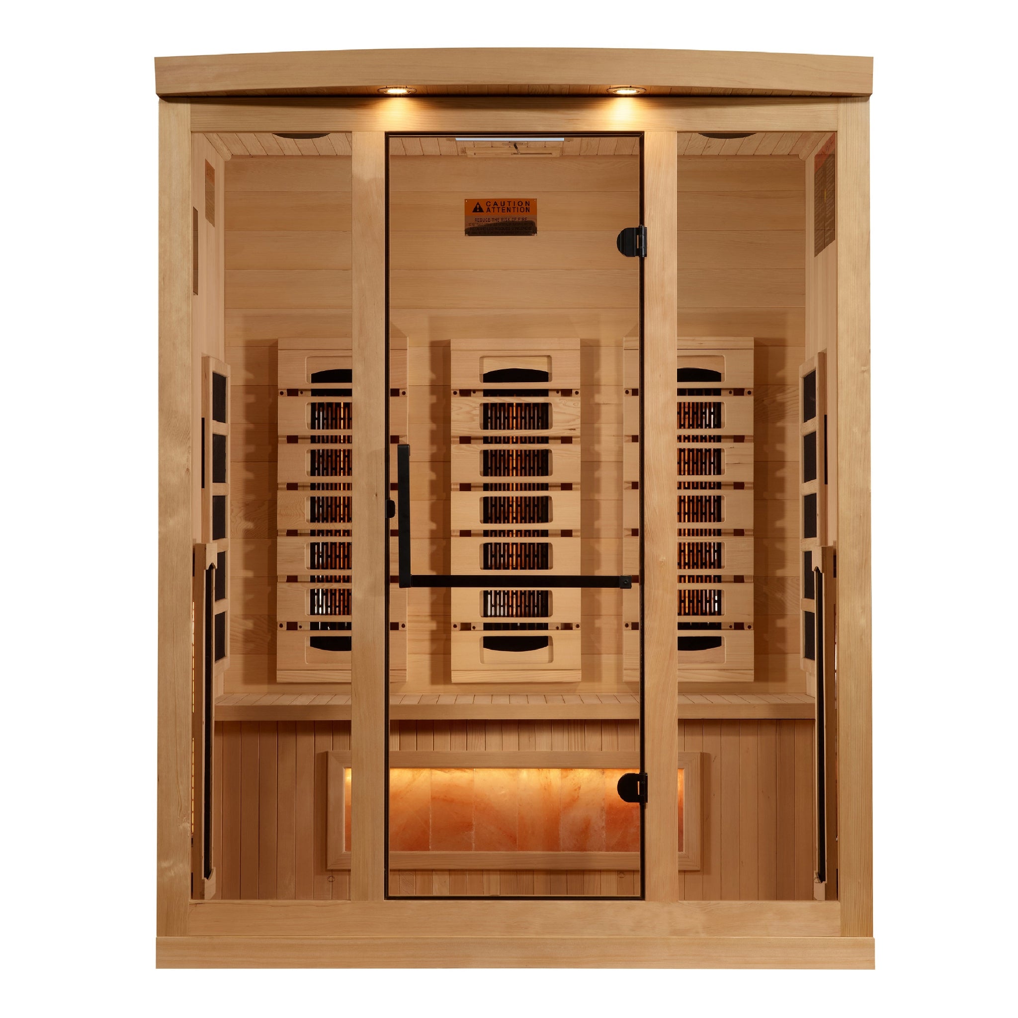 Golden Designs “Reserve Edition” 3 Person Full Spectrum Infrared Sauna w/ Himalayan Salt Bar (GDI-8030-03)