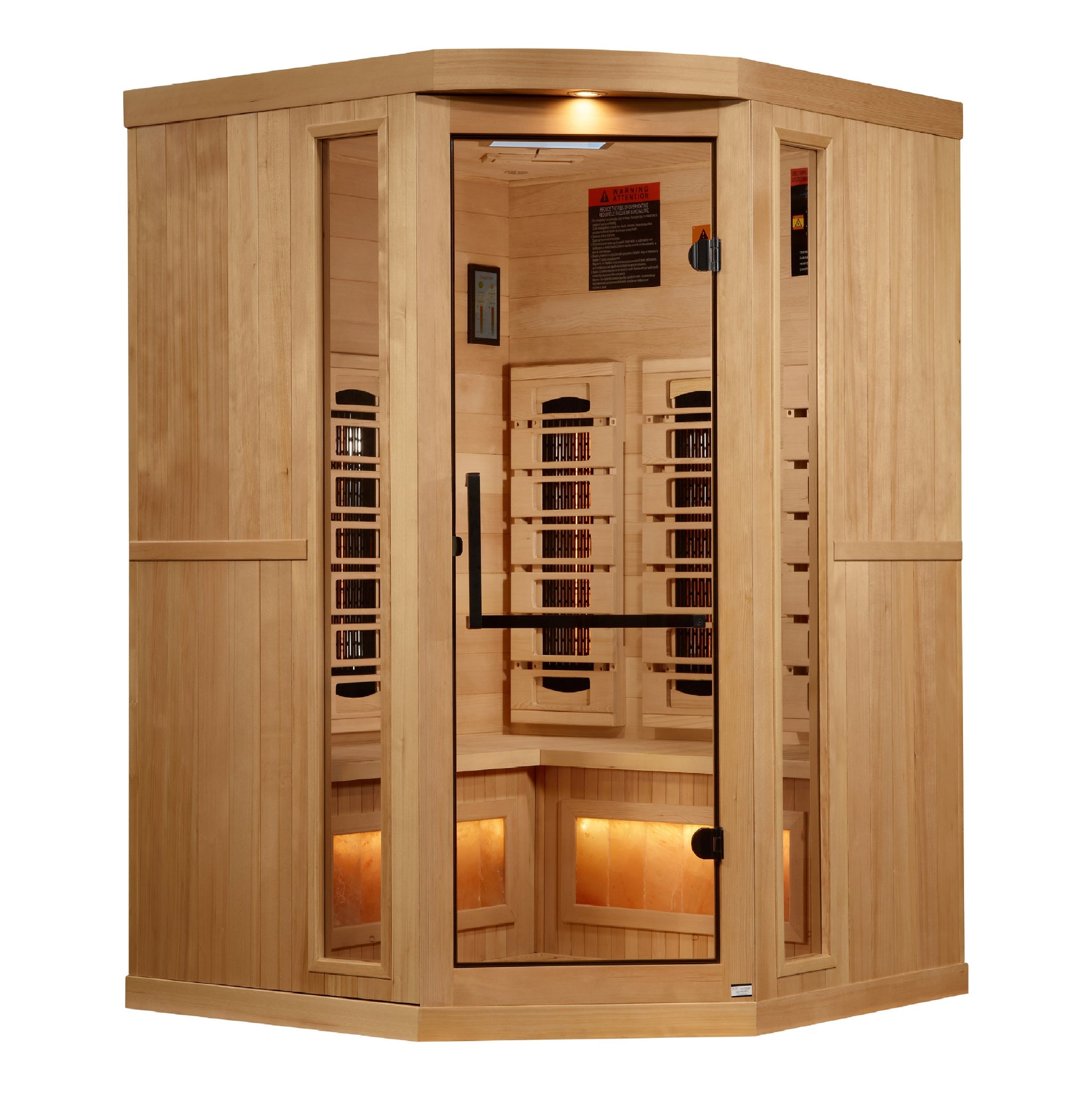 Golden Designs “Reserve Edition” 3 Person Full Spectrum Infrared Sauna w/ Himalayan Salt Bar (GDI-8035-03)