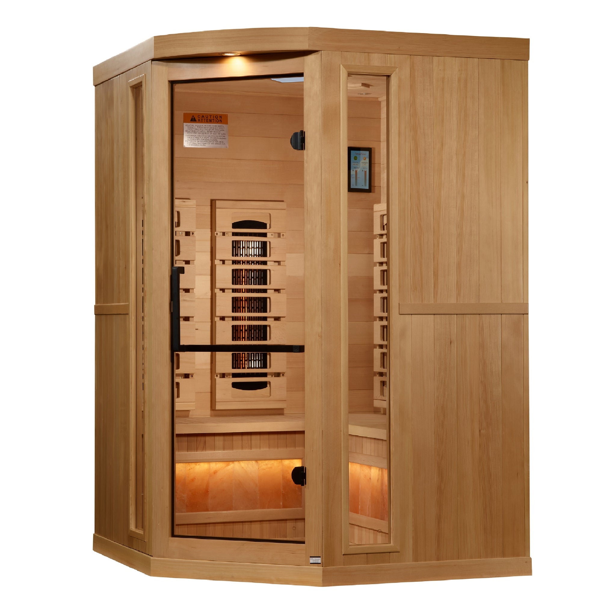 Golden Designs “Reserve Edition” 3 Person Full Spectrum Infrared Sauna w/ Himalayan Salt Bar (GDI-8035-03)