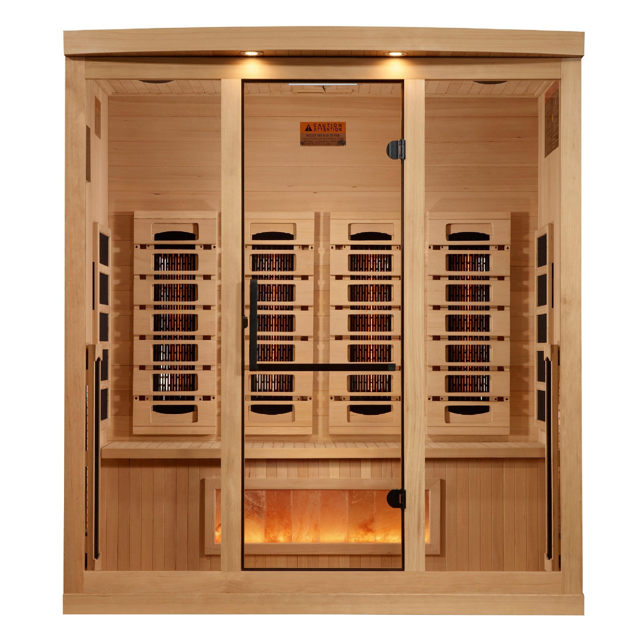 Golden Designs “Reserve Edition” 4 Person Full Spectrum Infrared Sauna w/ Himalayan Salt Bar (GDI-8040-03)