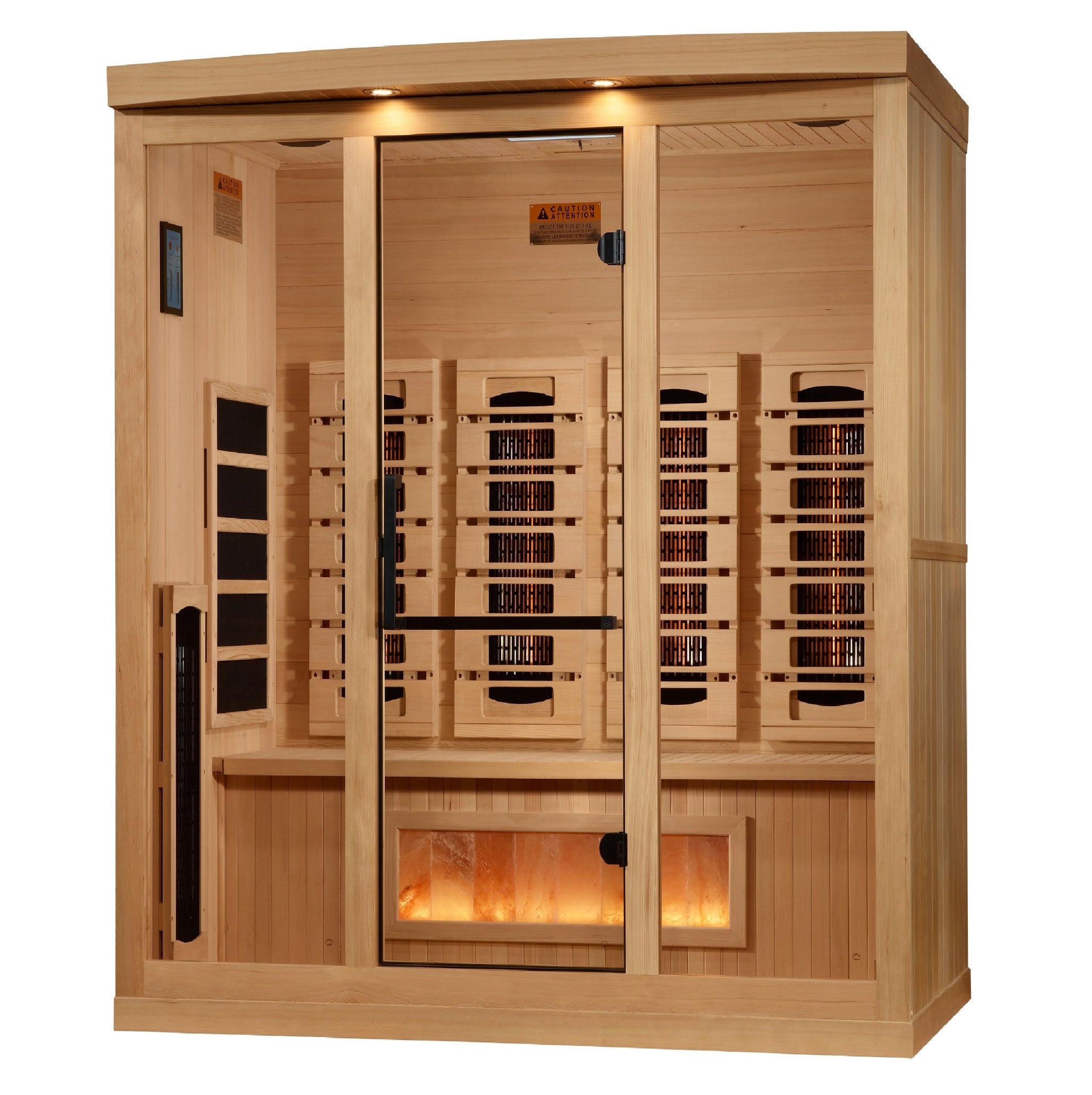 Golden Designs “Reserve Edition” 4 Person Full Spectrum Infrared Sauna w/ Himalayan Salt Bar (GDI-8040-03)