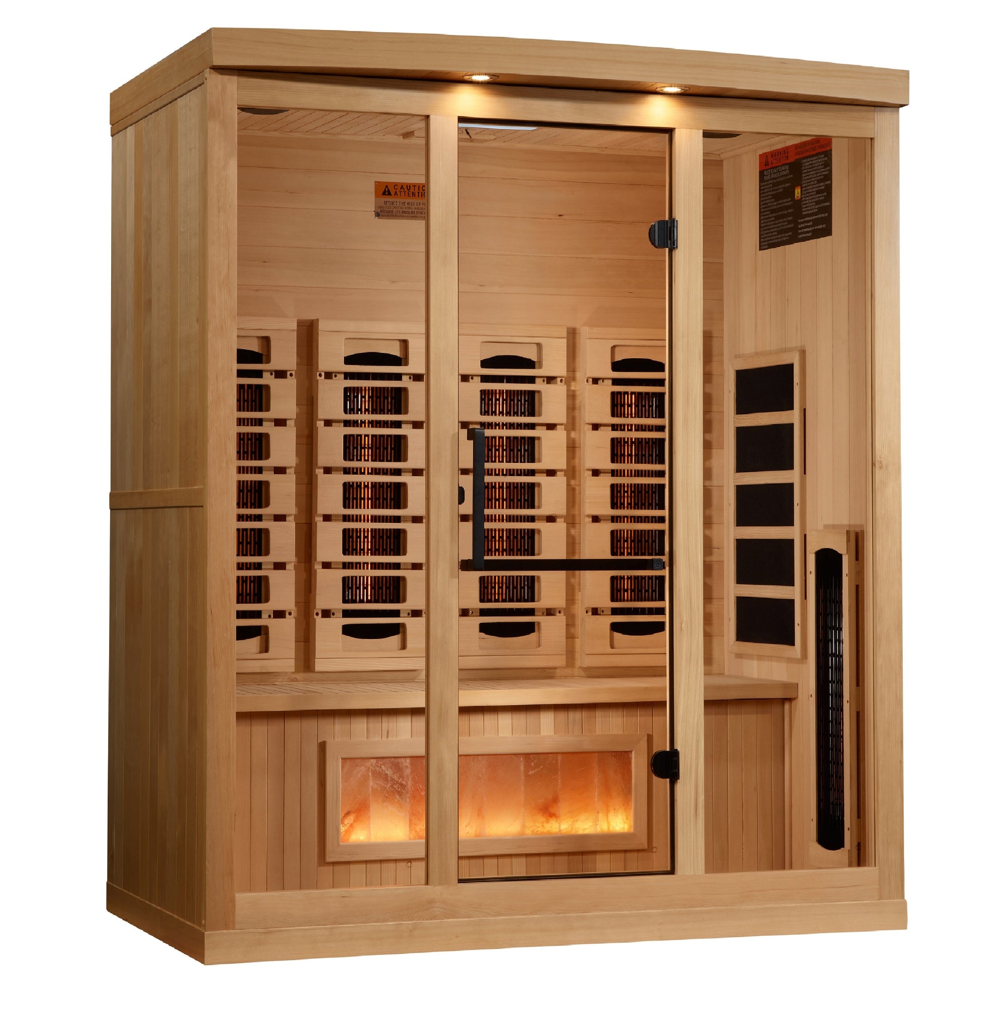 Golden Designs “Reserve Edition” 4 Person Full Spectrum Infrared Sauna w/ Himalayan Salt Bar (GDI-8040-03)