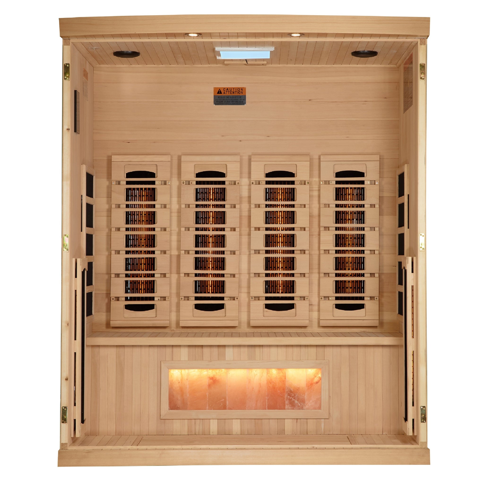 Golden Designs “Reserve Edition” 4 Person Full Spectrum Infrared Sauna w/ Himalayan Salt Bar (GDI-8040-03)