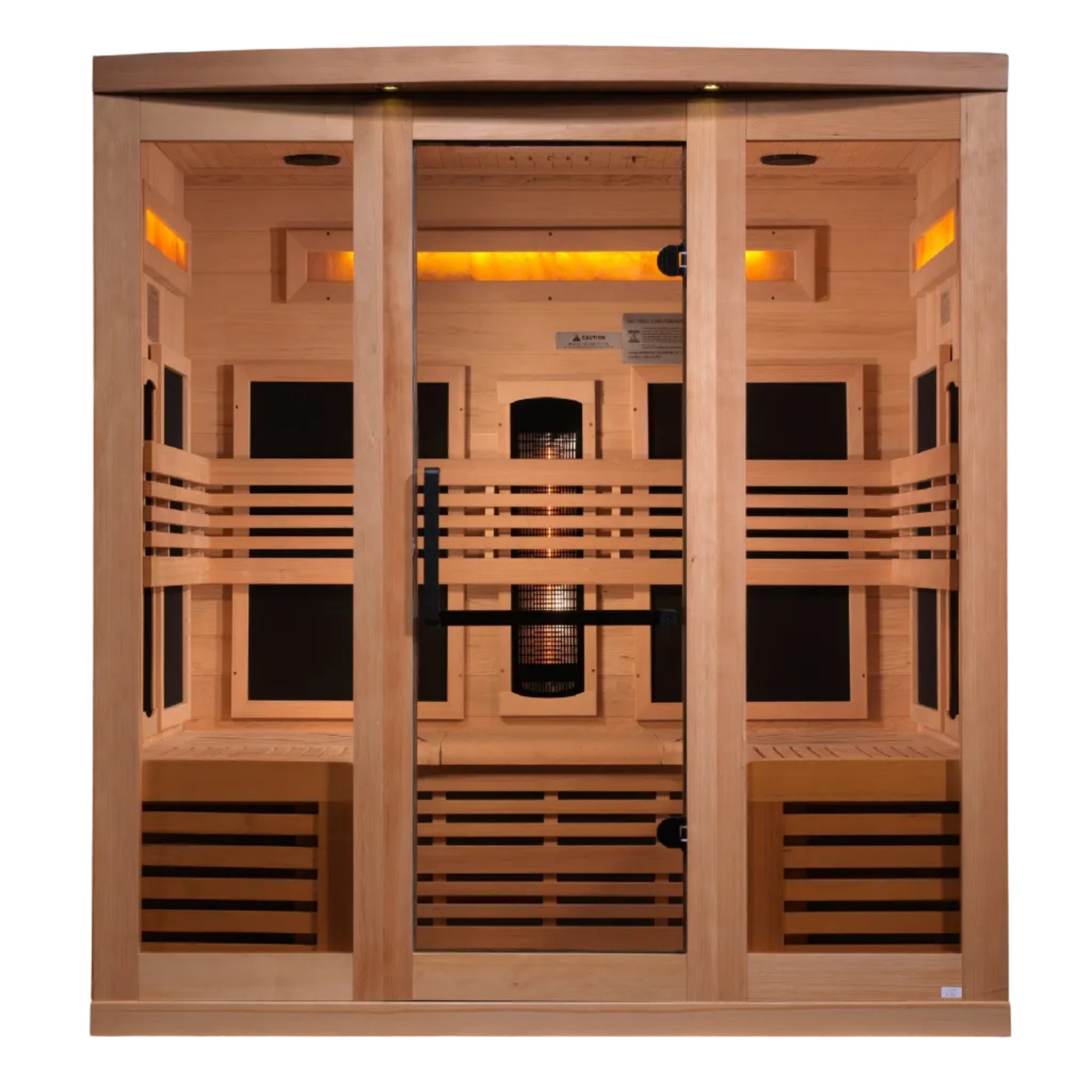Golden Designs “Reserve Edition” 6 Person Full Spectrum Near Zero EMF Sauna w/ Himalayan Salt Bars (GDI-8260-01)