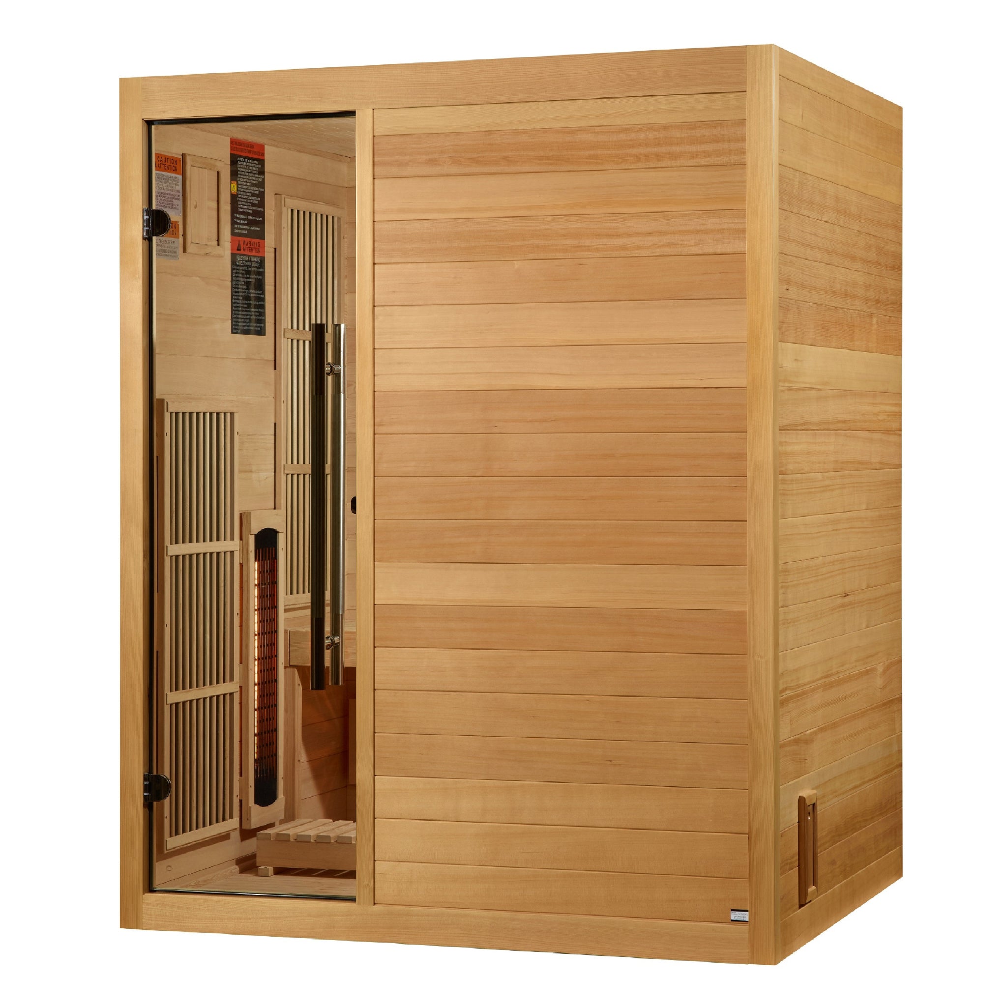 Golden Designs “Soria” 3 Person Hybrid Sauna – Full Spectrum Infrared + Harvia Stove (GDI-8330-01)