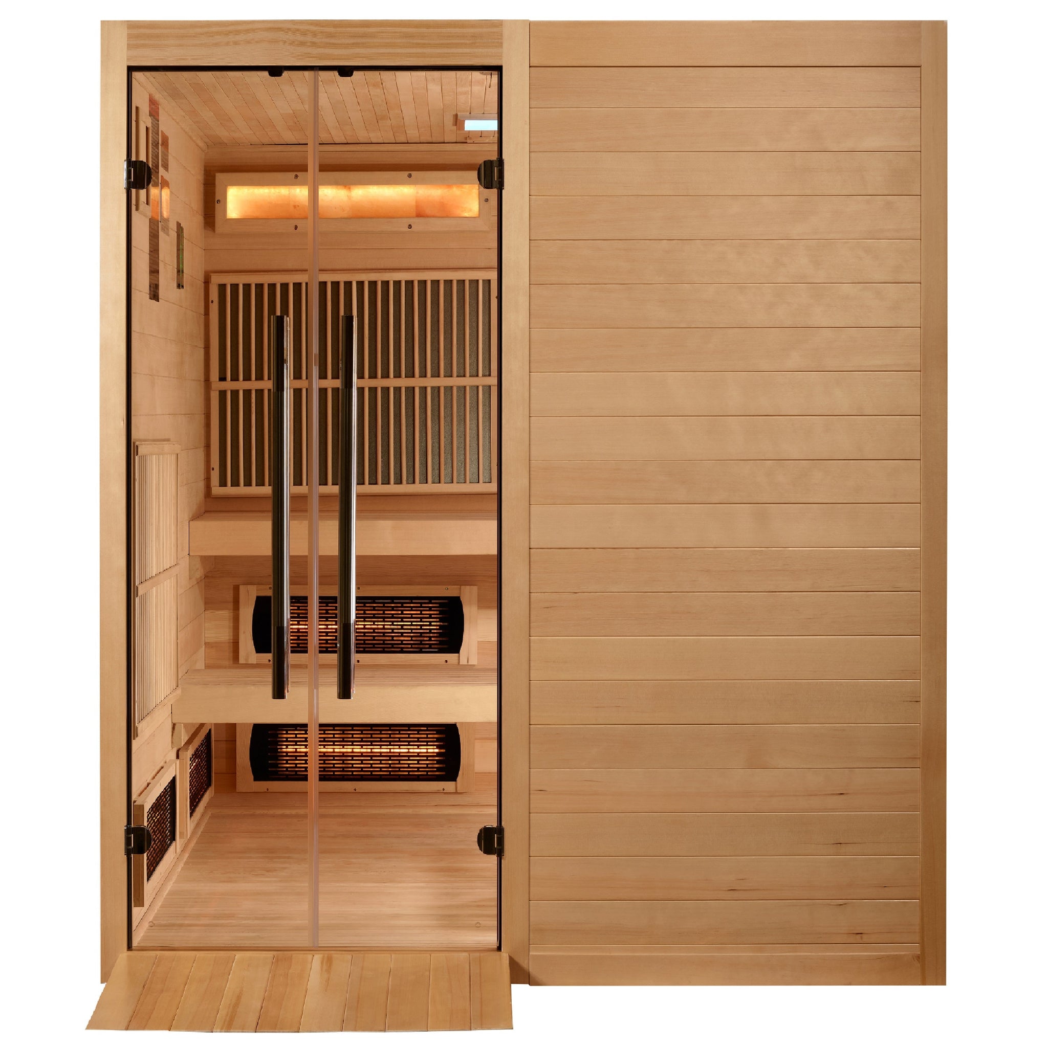 Golden Designs “Toledo” 6 Person Hybrid Sauna – Full Spectrum Infrared + Harvia Stove (GDI-8360-01)