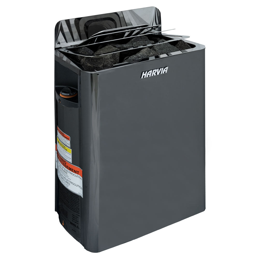 Harvia SW60 The Wall 6kW Electric Sauna Heater – Black Stainless Steel