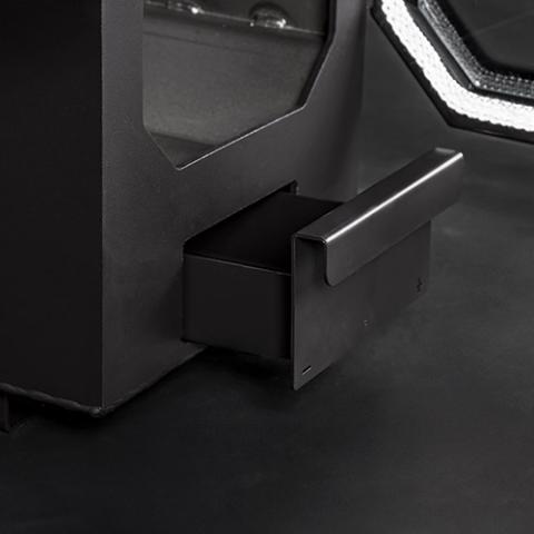 HUUM HIVE Flow Mini LS — Wood-Burning Sauna Stove w/ Firebox Extension (8.5kW)