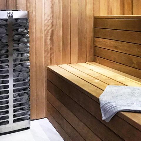 HUUM STEEL 4 Mini — Wall-Mounted Electric Sauna Heater (3.5kW)