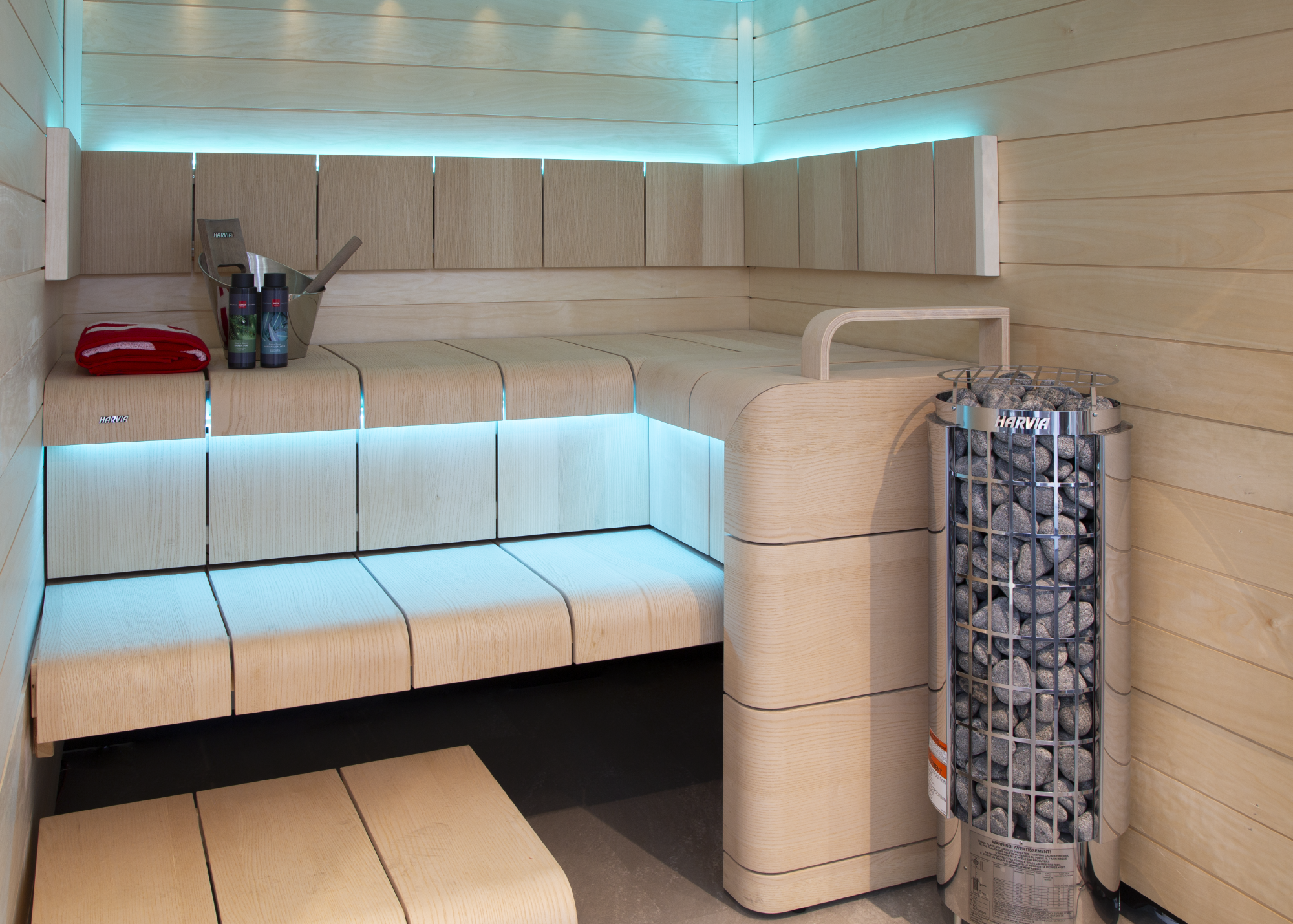 Harvia Cilindro PC80 8kW Electric Sauna Heater with Built-In Controls