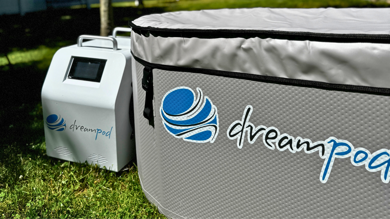 Dreampod Ice Bath FLEX With External Chiller – Temperature-Controlled Cold Plunge (Gray)