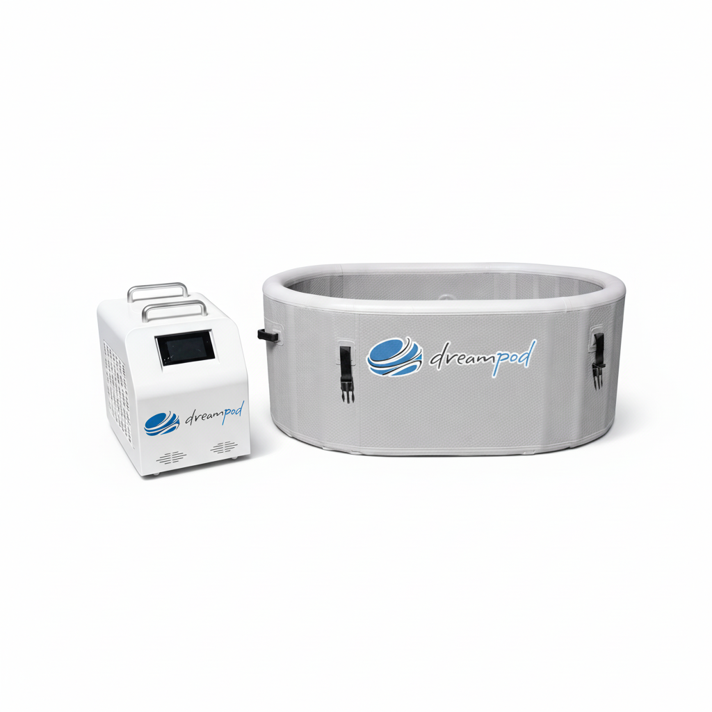 Dreampod Ice Bath FLEX With External Chiller – Temperature-Controlled Cold Plunge (Gray)