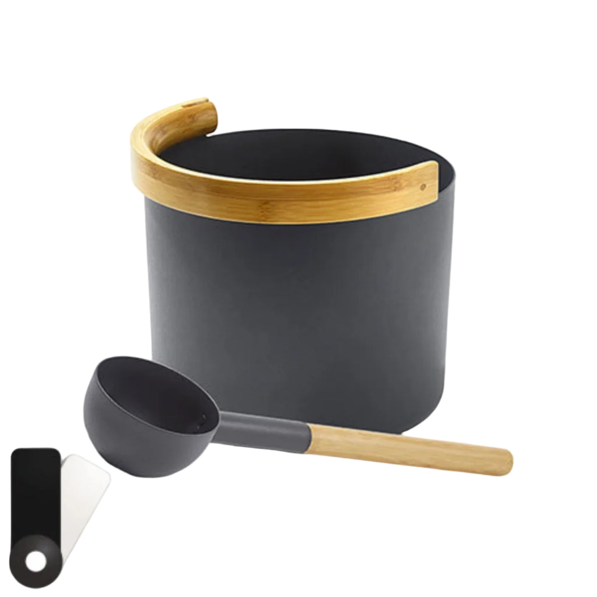 KOLO Sauna Set 2 Bucket and Ladle – Black