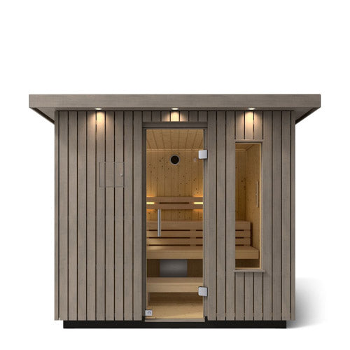 Kohler C2 Outdoor Sauna Kit – Weathered Grey Spruce (Up to 6 Persons)