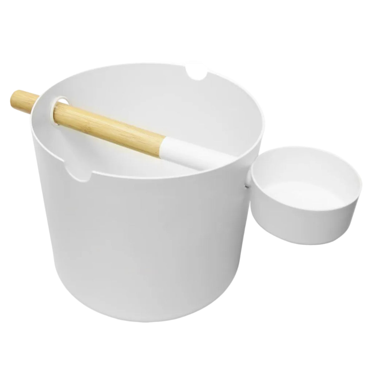 KOLO Sauna Set 1 Bucket and Ladle – White