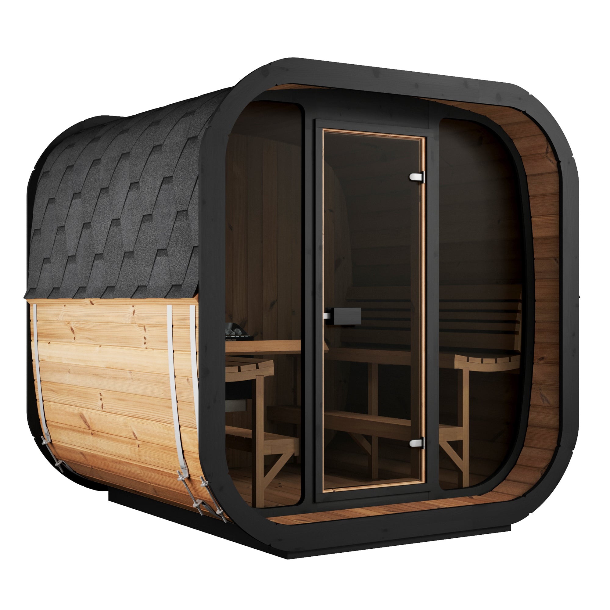 SaunaLife Model CL7G – Cube-Series Outdoor Home Sauna Kit (Up to 6 Persons)