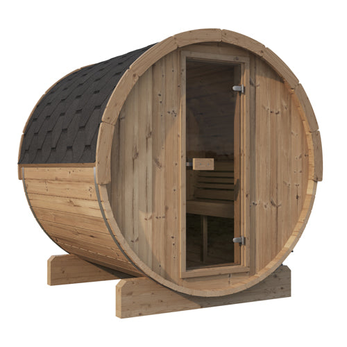 SaunaLife Model E7 – ERGO-Series Outdoor Sauna Barrel (Up to 4 Persons)
