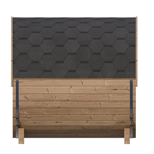 SaunaLife Model E7W – ERGO-Series Outdoor Sauna Barrel with Panoramic Rear Window (Up to 4 Persons)