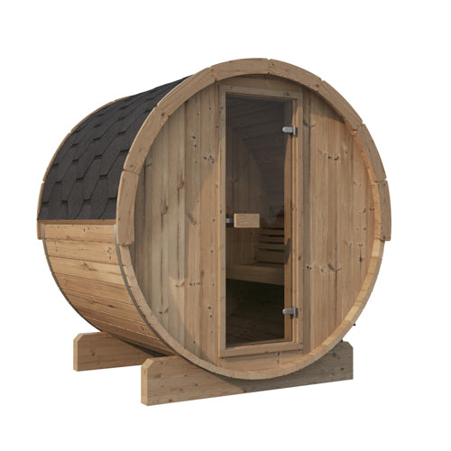 SaunaLife Model E6 – ERGO-Series Outdoor Sauna Barrel (Up to 3 Persons)