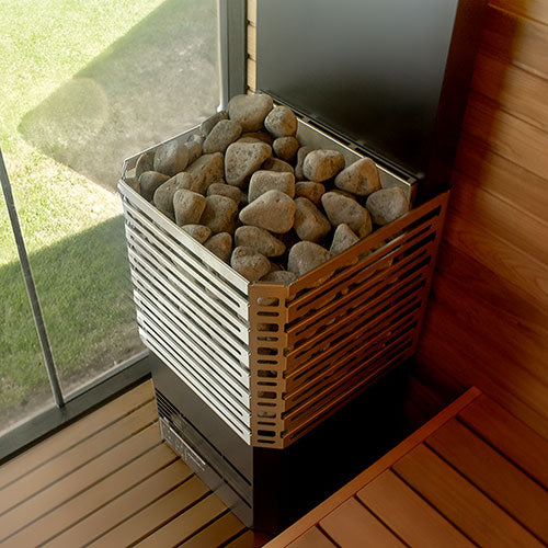 Saunum Air L 13 Sauna Heater 13kW with Climate Equalizer (Black / Stainless Steel)