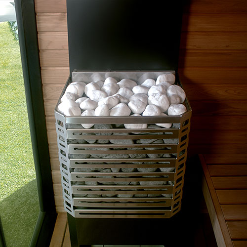 Saunum Air L 10 Sauna Heater 9.9kW with Climate Equalizer (Black / Stainless Steel)