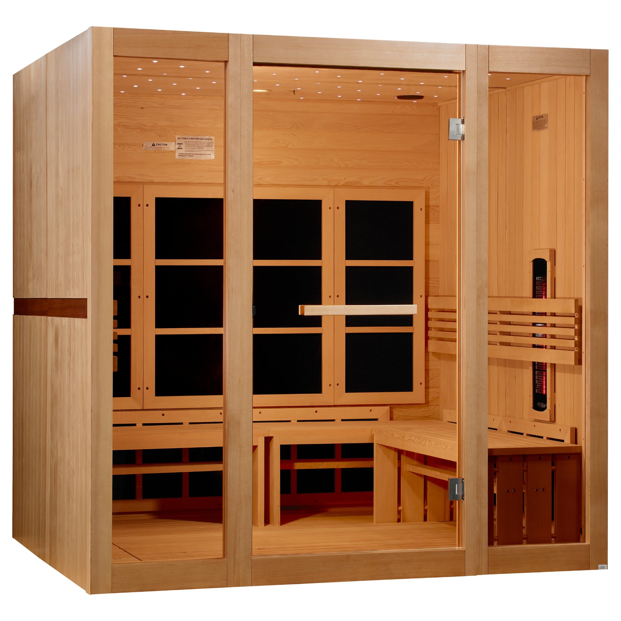 Golden Designs 8 Person Full Spectrum Near Zero EMF Infrared Sauna (GDI-6880-03 FS)