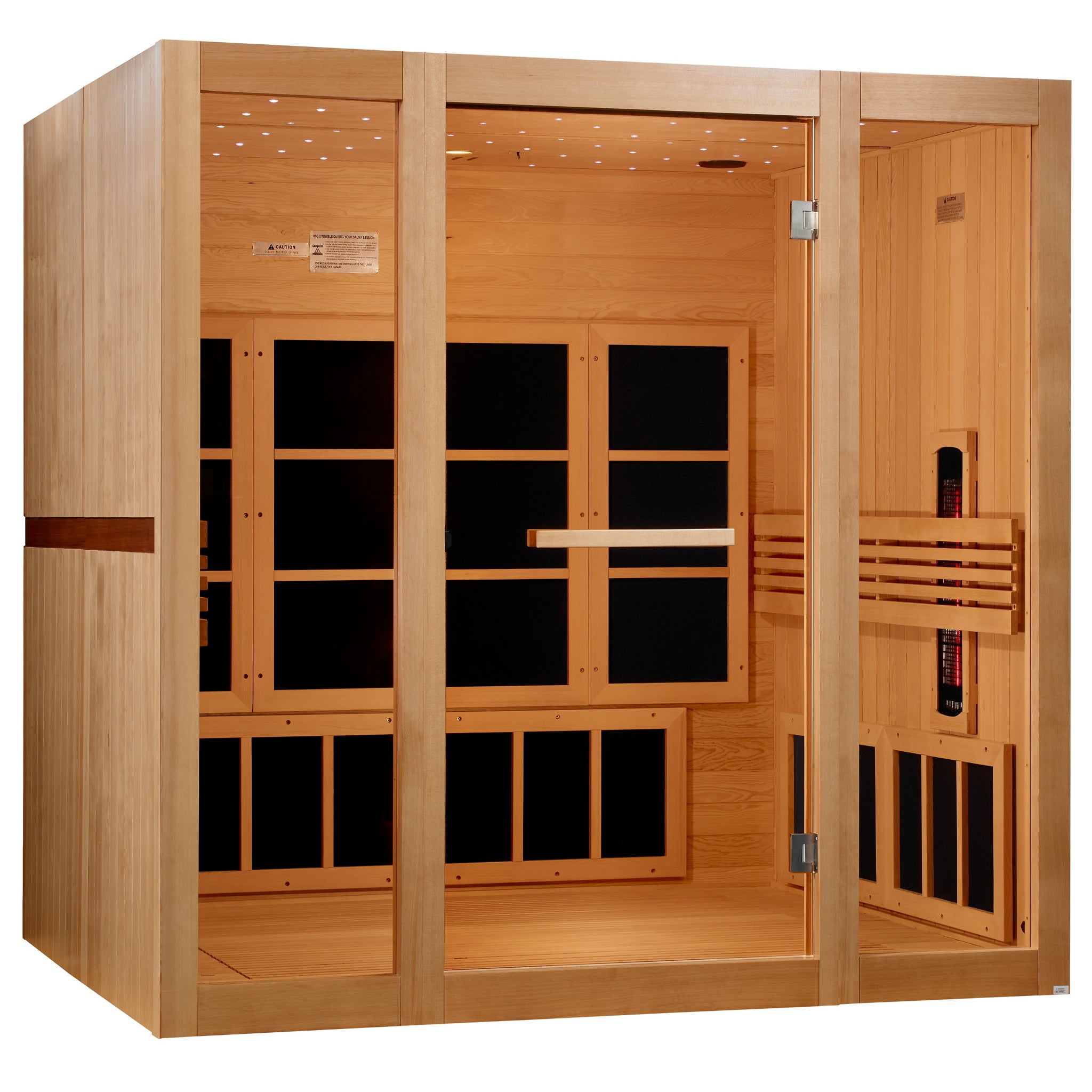 Golden Designs 8 Person Full Spectrum Near Zero EMF Infrared Sauna (GDI-6880-03 FS)