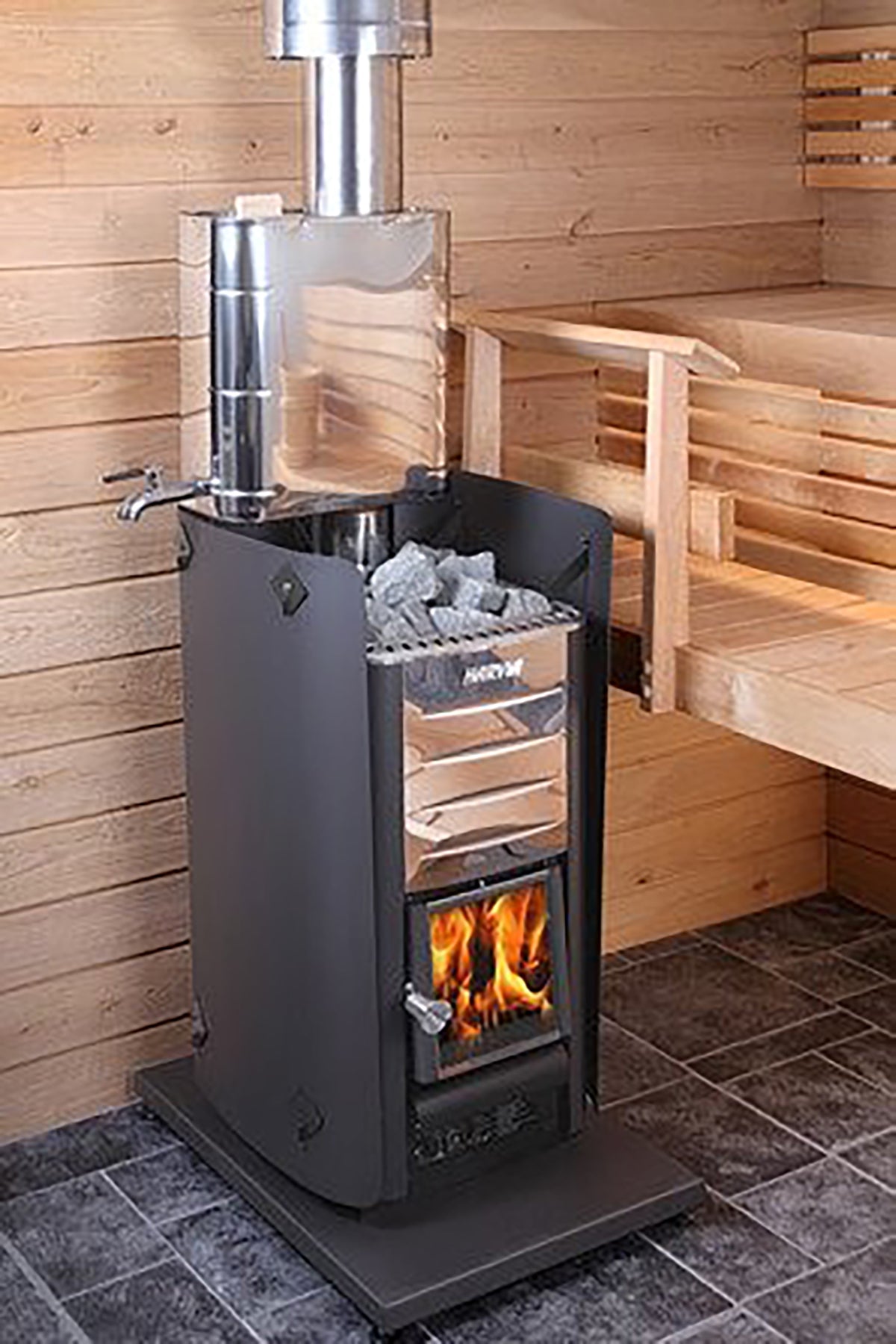 Harvia 20 ES Pro Harvia Pro Series 24.1kW Wood-Burning Sauna Stove with Built-In Water Tank