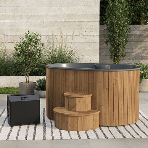 SaunaLife Model S2N Cold & Hot Immersion Tub – Natural Thermo-Pine