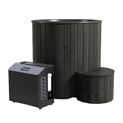 SaunaLife Model S1B Cold & Hot Immersion Tub – Black Thermo-Pine